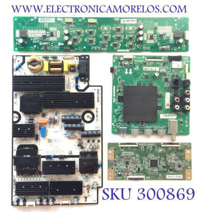 KIT DE TARJETAS PARA VIZIO QLED / MAIN 262721 / T.MT5597.U768 / 262719 / 21201-02105 / T-CON 44-9771563O / 44-97715630 / 47-6021235 / HV550QUBH10 / DRIVER 60101-03736 / PW.LD172W1.671 / 60101-03735 / PW.220W1.671 / PANEL BOEI550WU1_H / MODELO M556-G4